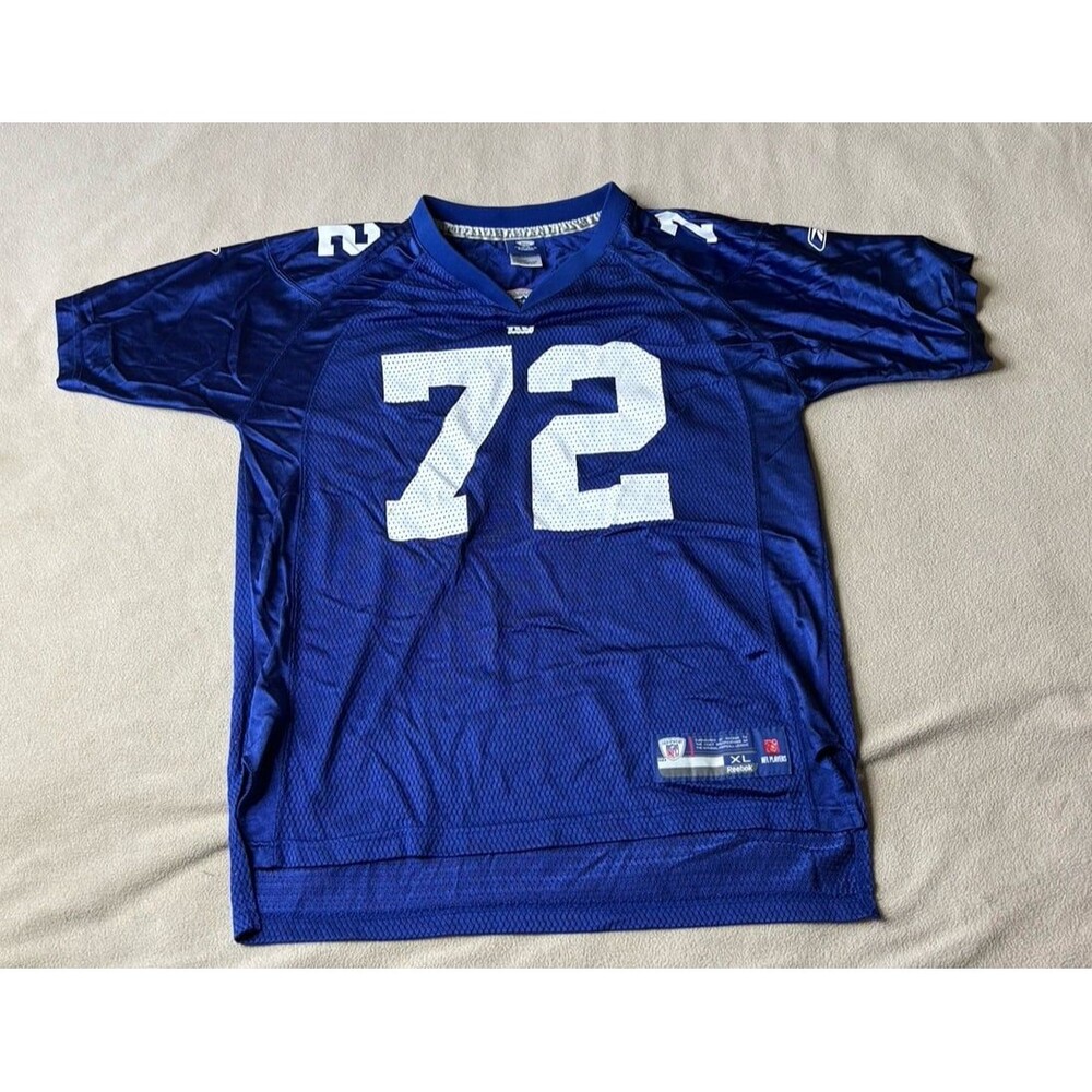 Osi Umenyiora New York Giants Jersey Reebok NFL Football Blue #72 Youth XL Blue